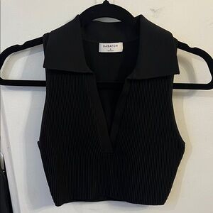 Babaton sculpt knit polo tank